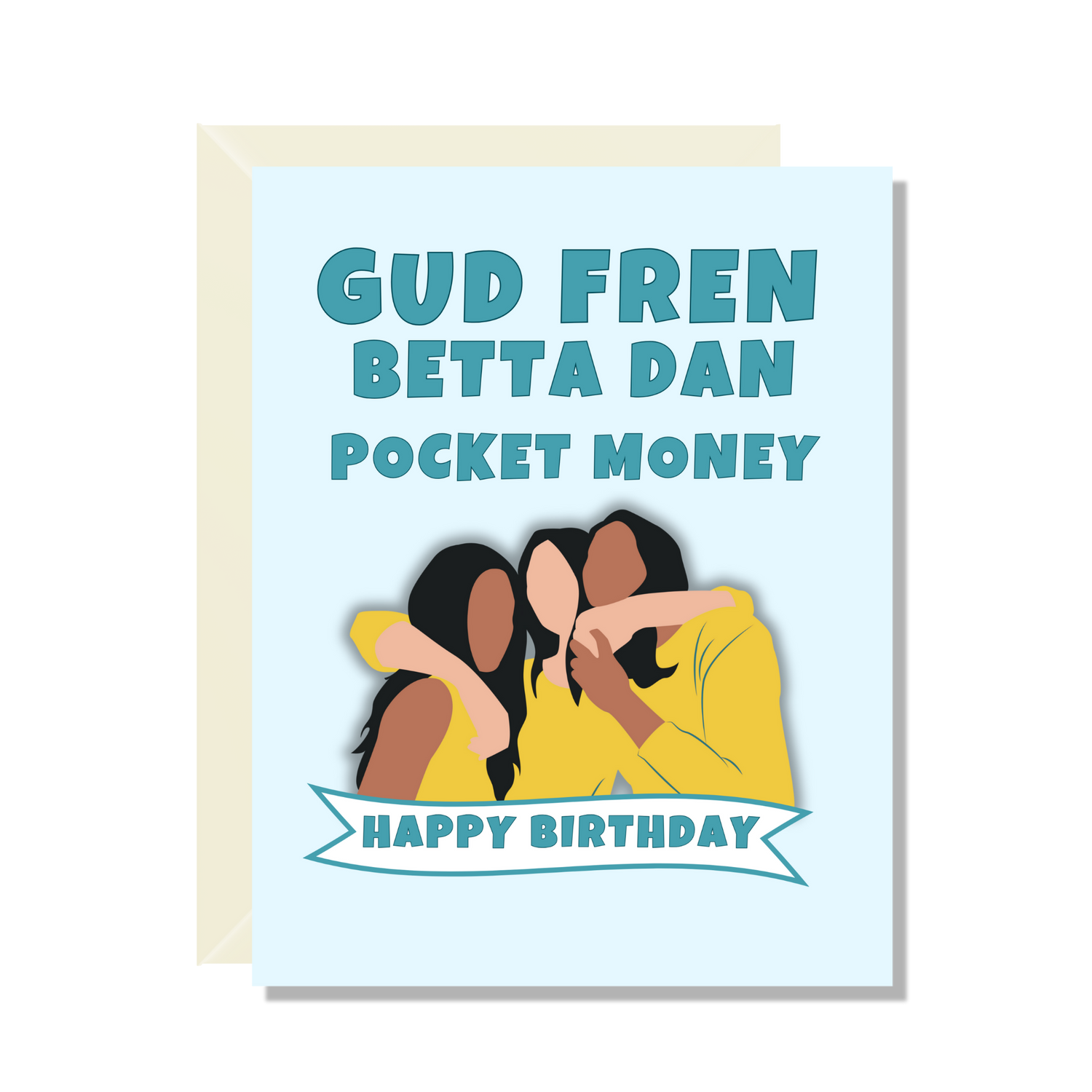 Gud Fren Greeting Card