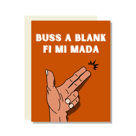 Buss A Blank Greeting Card