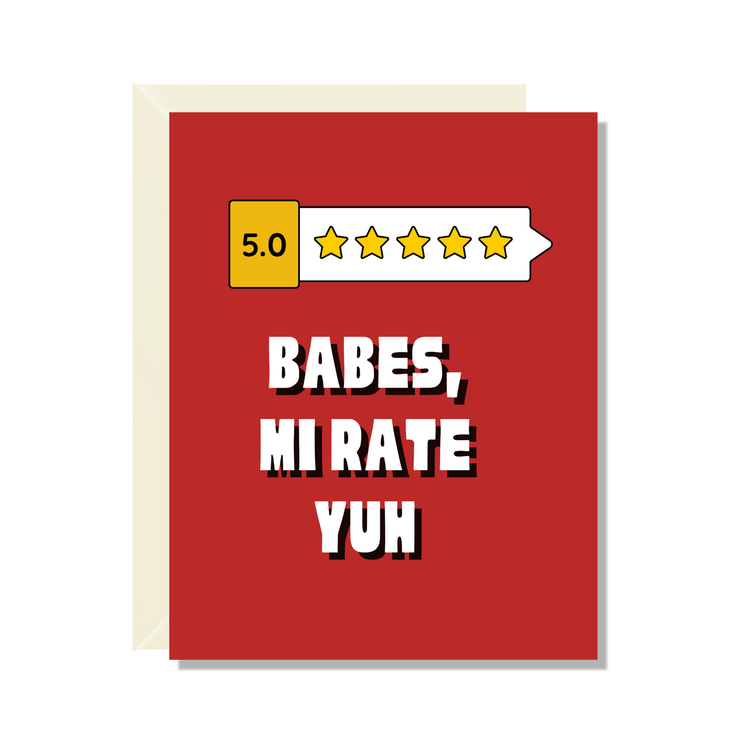 Mi Rate Yuh Greeting Card